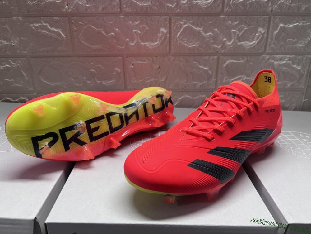 Adidas Predator Accuracy.1 FG Low-Tops Soccer Cleats - Red/Black/Blue