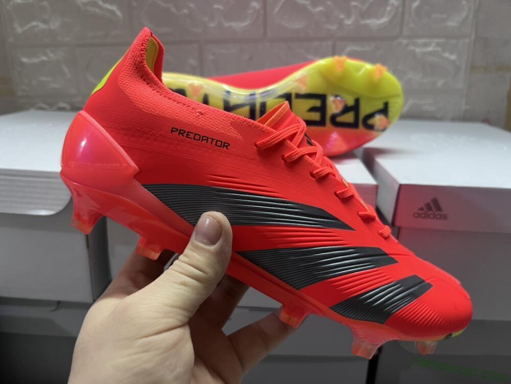 Adidas Predator Accuracy.1 FG Low-Tops Soccer Cleats - Red/Black/Blue