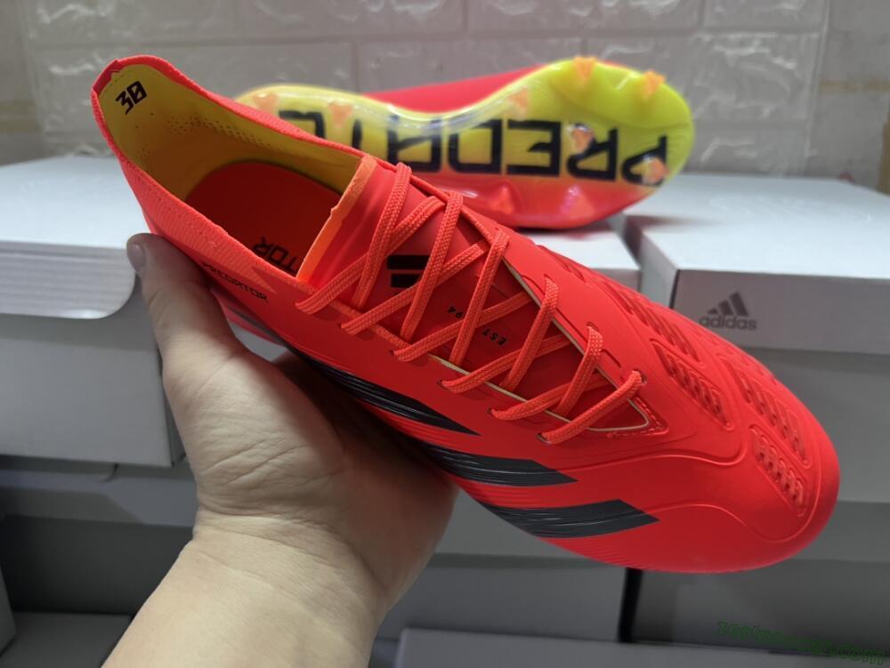 Adidas Predator Accuracy.1 FG Low-Tops Soccer Cleats - Red/Black/Blue