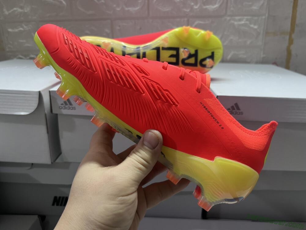 Adidas Predator Accuracy.1 FG Low-Tops Soccer Cleats - Red/Black/Blue