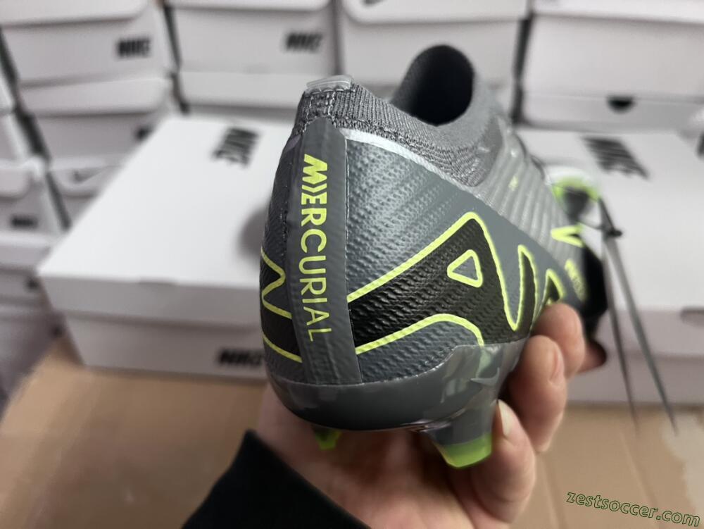 Nike Air Zoom Mercurial Vapor 15 Elite FG Low-Tops Soccer Cleats - Silver/Black/Yellow