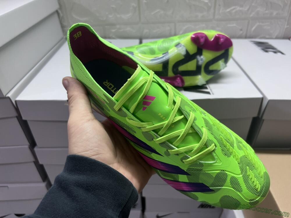 Adidas Predator Accuracy.1 FG Low-Tops Soccer Cleats - Green/Yellow/Purple