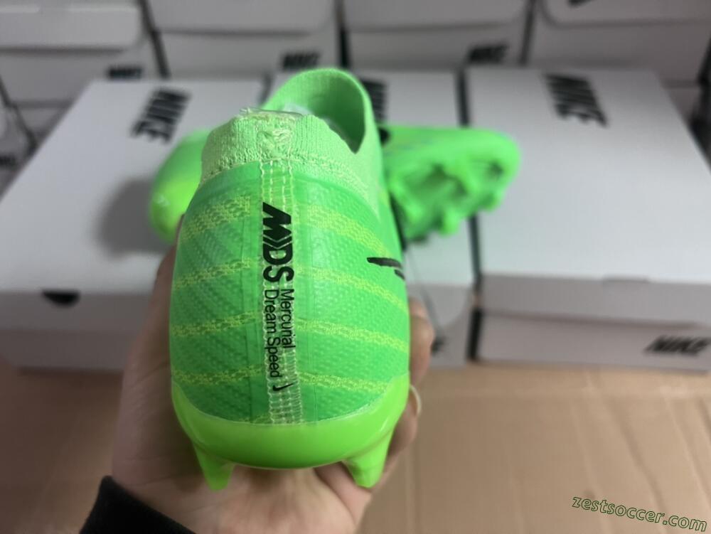 Nike Air Zoom Mercurial Vapor 15 Elite FG Low-Tops Soccer Cleats - Green/Yellow/Black