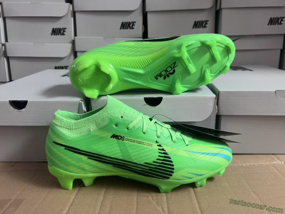 Nike Air Zoom Mercurial Vapor 15 Elite FG Low-Tops Soccer Cleats - Green/Yellow/Black