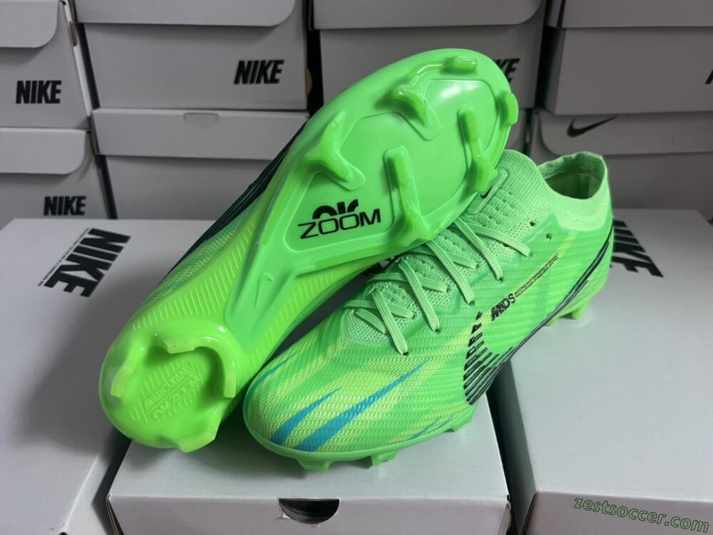 Nike Air Zoom Mercurial Vapor 15 Elite FG Low-Tops Soccer Cleats - Green/Yellow/Black