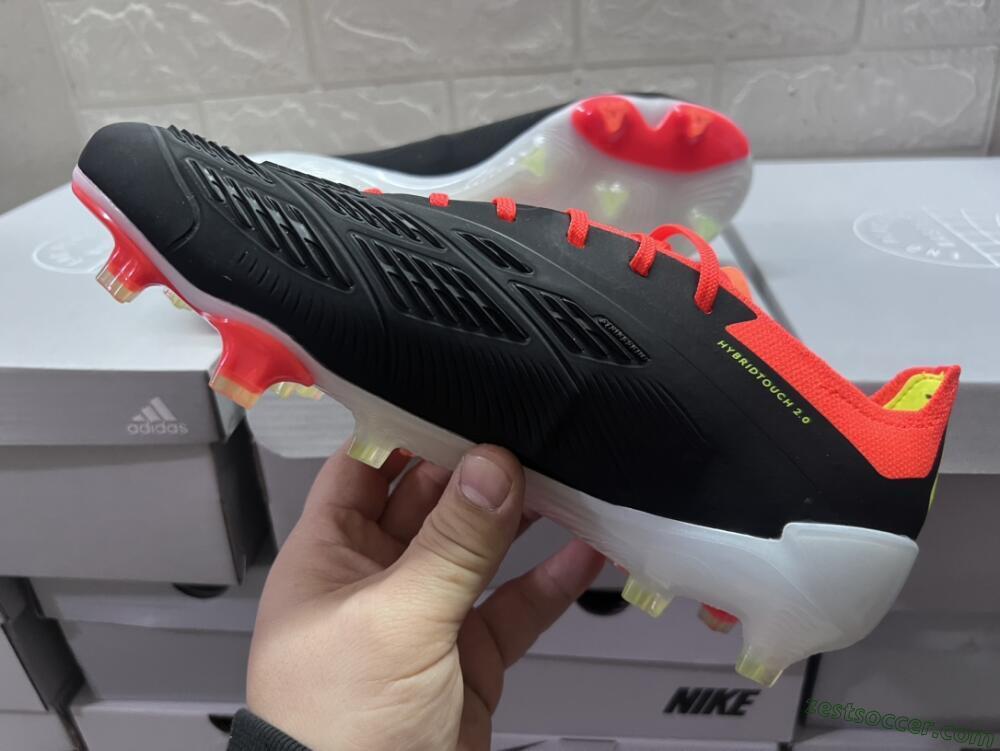 Adidas Predator Accuracy.1 FG Low-Tops Soccer Cleats - Black/White/Red