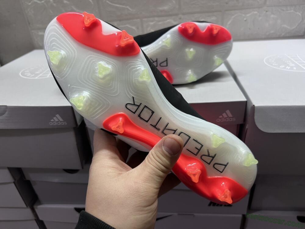 Adidas Predator Accuracy.1 FG Low-Tops Soccer Cleats - Black/White/Red
