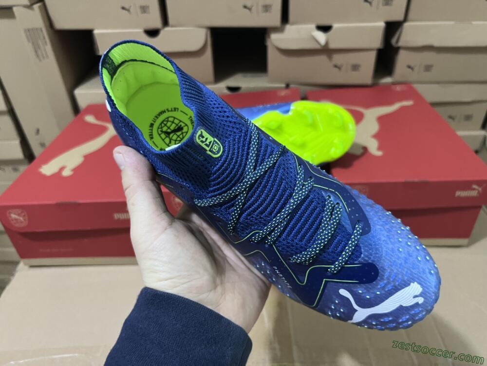 Puma Future Ultimate FG Low-Tops Soccer Cleats - Blue/Black/Yellow