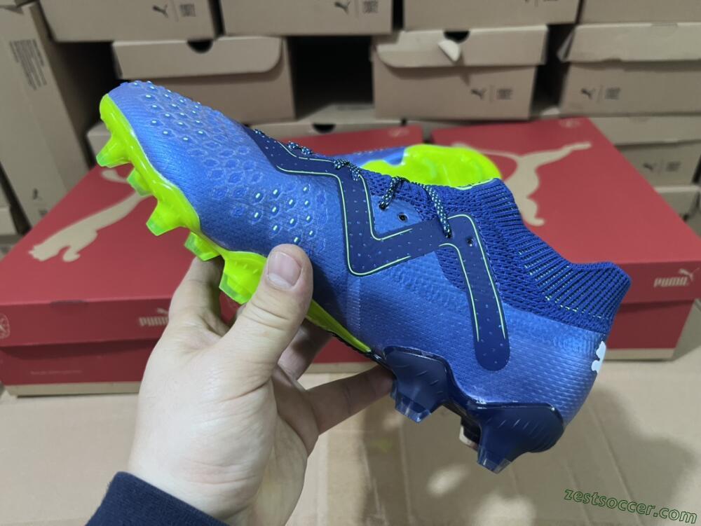 Puma Future Ultimate FG Low-Tops Soccer Cleats - Blue/Black/Yellow
