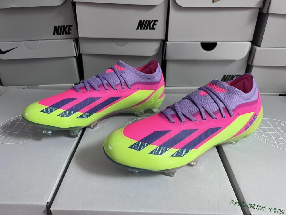 Adidas X Speedportal .1 2022 World Cup Boots FG Low-Tops Soccer Cleats - Pink/Purple/Blue/Green