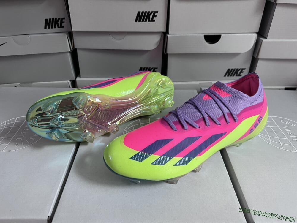 Adidas X Speedportal .1 2022 World Cup Boots FG Low-Tops Soccer Cleats - Pink/Purple/Blue/Green