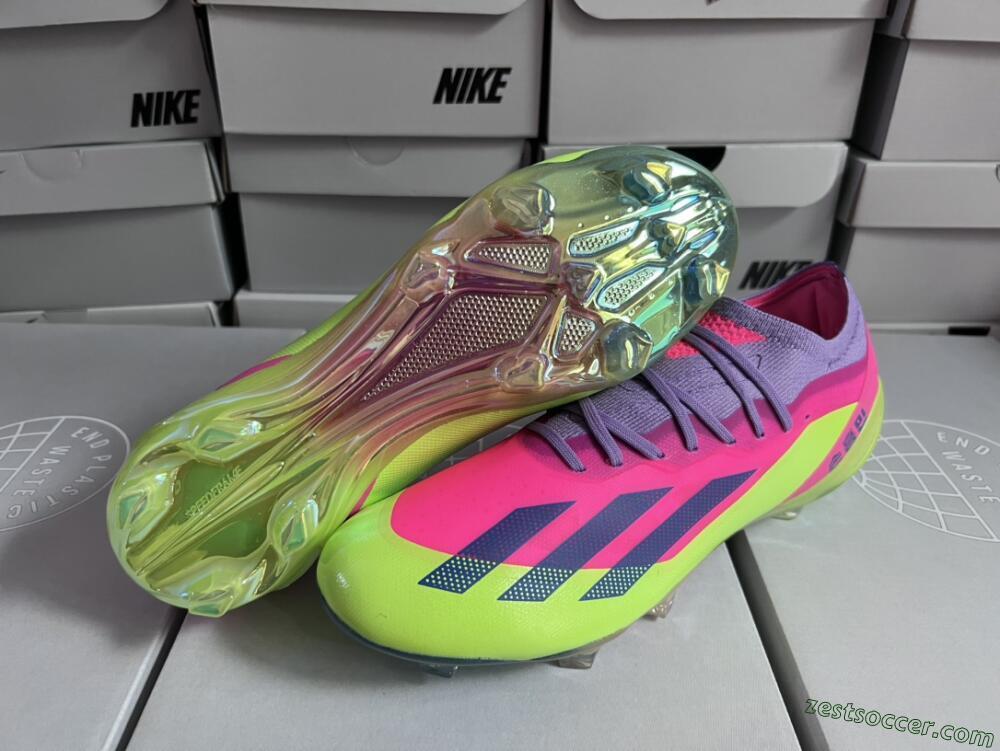 Adidas X Speedportal .1 2022 World Cup Boots FG Low-Tops Soccer Cleats - Pink/Purple/Blue/Green