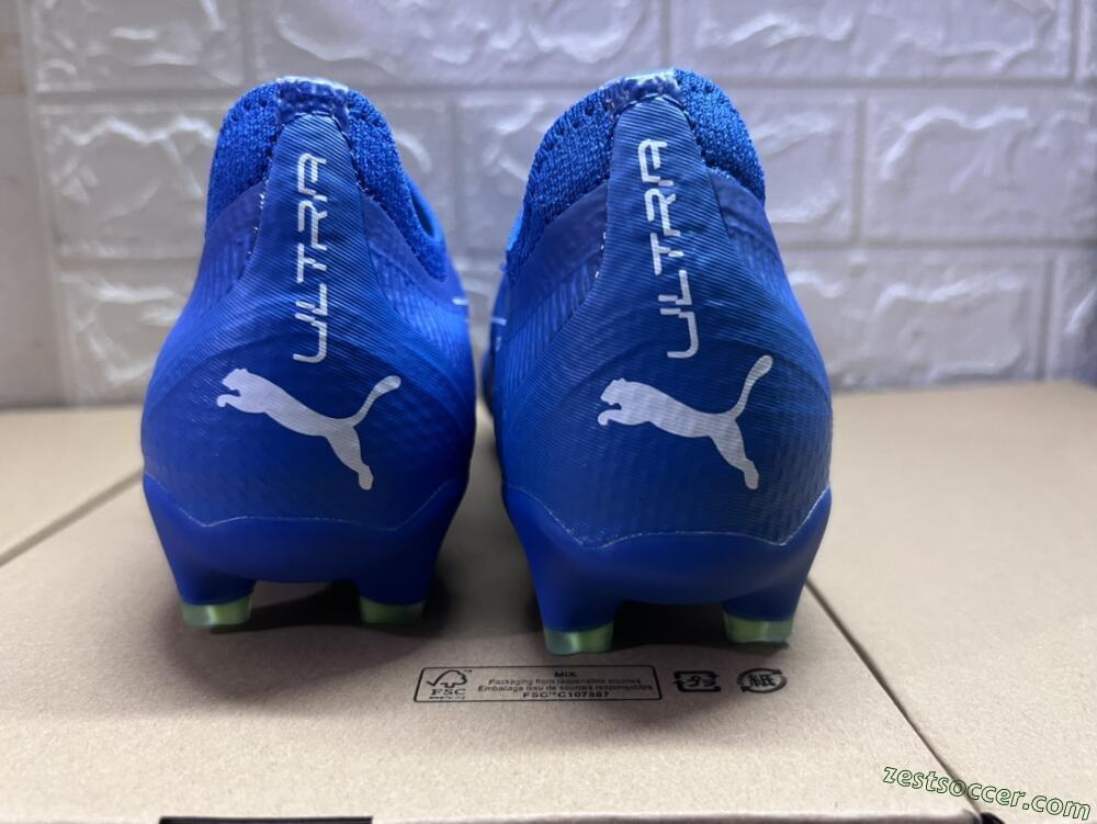 Puma Ultra Ultimate FG Low-Tops Soccer Cleats - Blue/White/Yellow