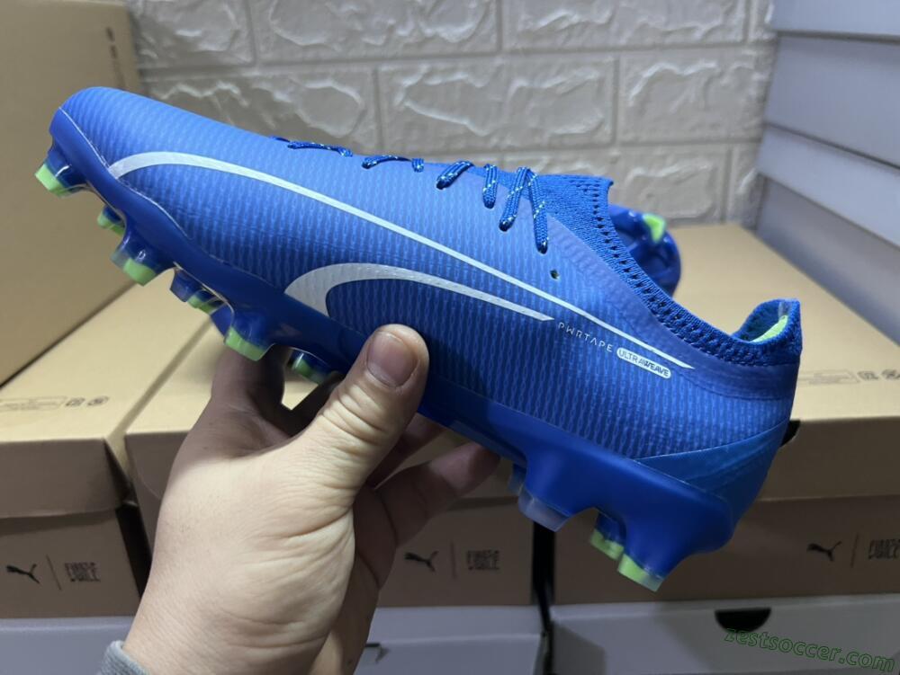 Puma Ultra Ultimate FG Low-Tops Soccer Cleats - Blue/White/Yellow