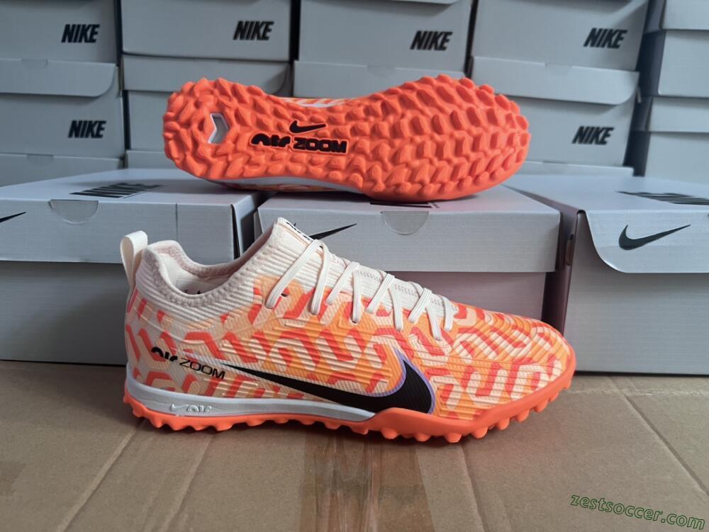 Nike Air Zoom Mercurial Vapor 15 Pro TF Low-Tops Soccer Shoes - Orange/Purple/Black