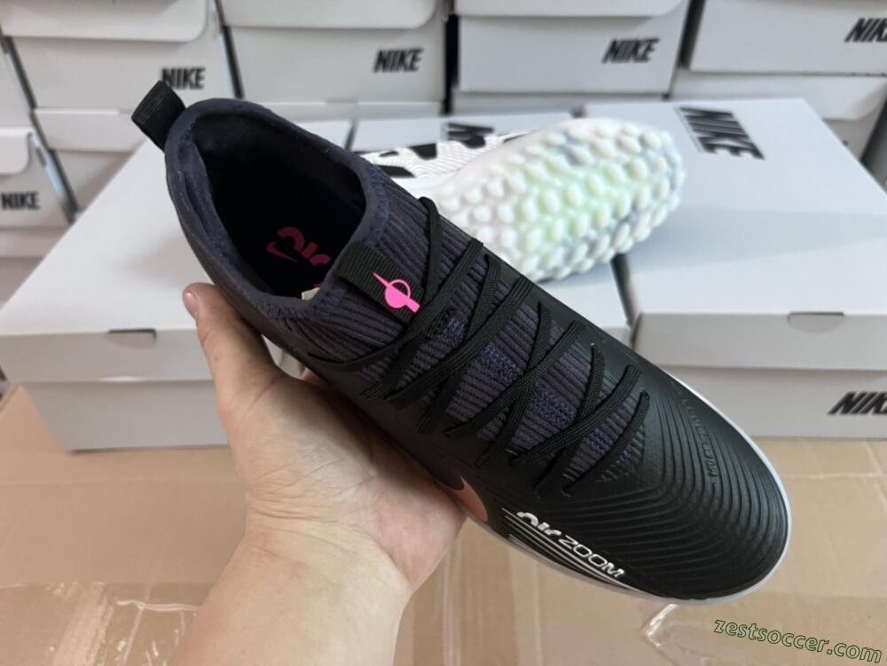Nike Air Zoom Mercurial Vapor 15 Pro TF Low-Tops Soccer Shoes - Black/Gold/White