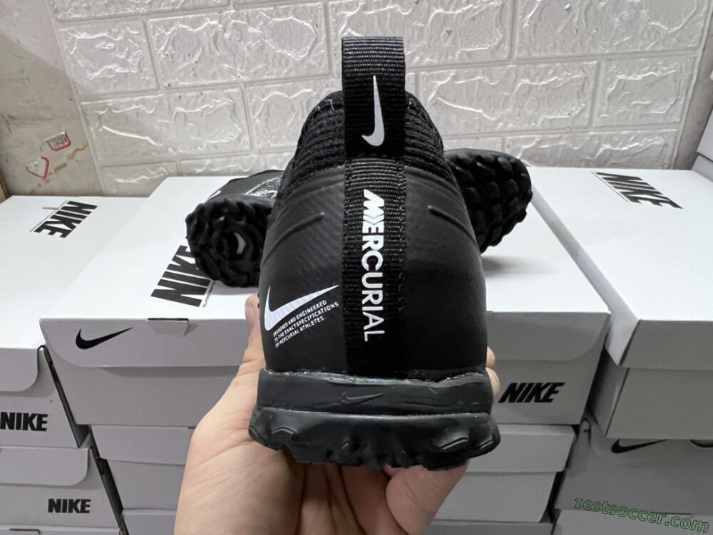 Nike Air Zoom Mercurial Vapor 15 Pro TF Low-Tops Soccer Shoes - Black/White/Yellow