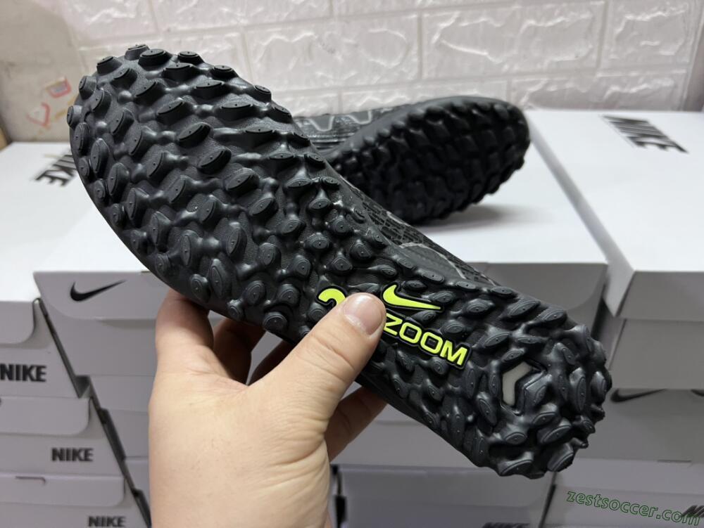 Nike Air Zoom Mercurial Vapor 15 Pro TF Low-Tops Soccer Shoes - Black/White/Yellow