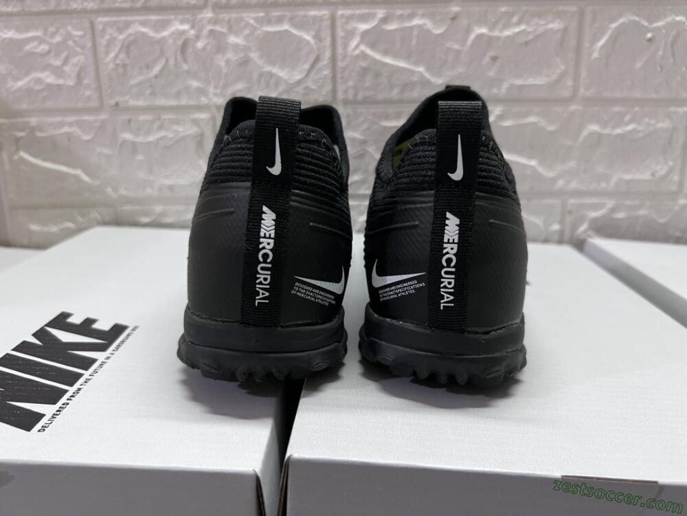 Nike Air Zoom Mercurial Vapor 15 Pro TF Low-Tops Soccer Shoes - Black/White/Yellow