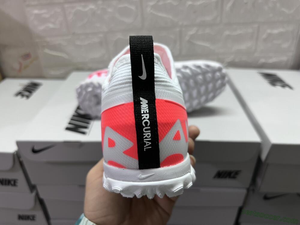 Nike Air Zoom Mercurial Vapor 15 Pro TF Low-Tops Soccer Shoes - White/Black/Red