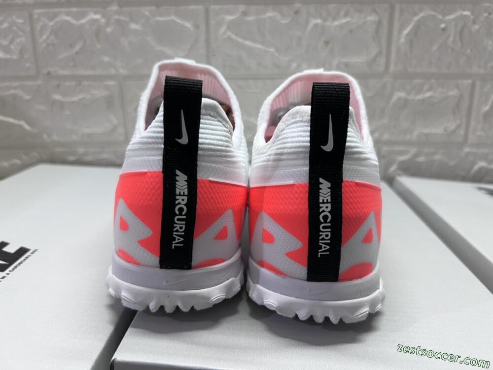 Nike Air Zoom Mercurial Vapor 15 Pro TF Low-Tops Soccer Shoes - White/Black/Red