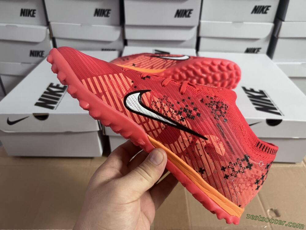 Nike Air Zoom Mercurial Vapor 15 Pro TF Low-Tops Soccer Shoes - Red/White/Black