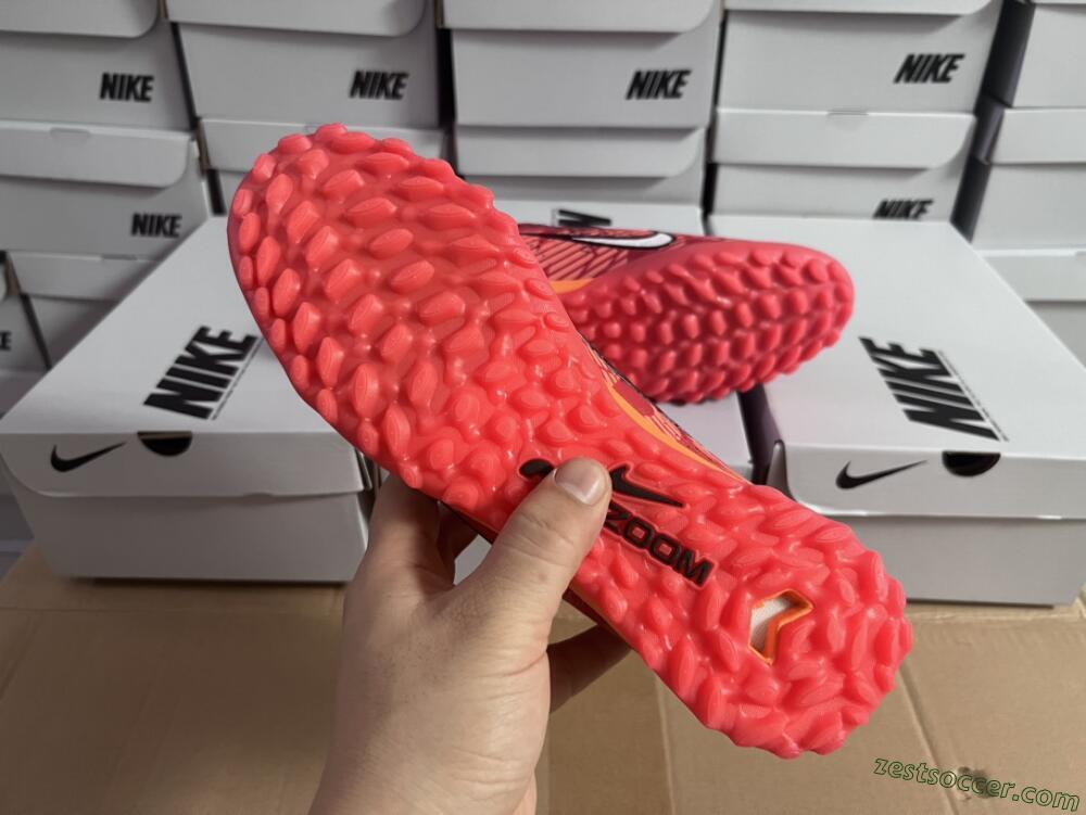 Nike Air Zoom Mercurial Vapor 15 Pro TF Low-Tops Soccer Shoes - Red/White/Black