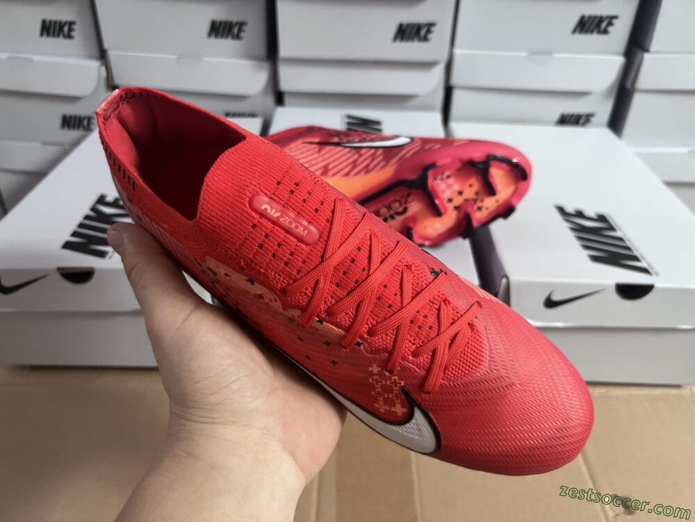 Nike AIR Zoom Mercurial Vapor 15 Elite FG Low-Tops Soccer Cleats - Orange/White/Black