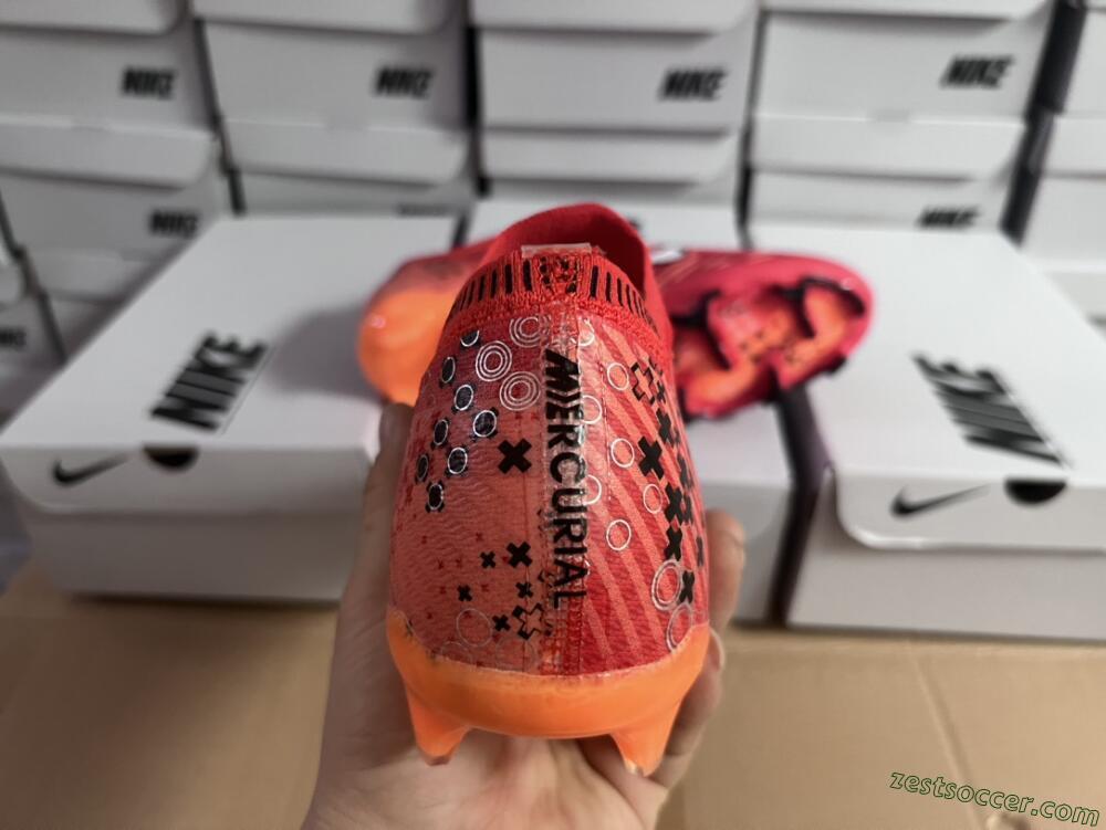 Nike AIR Zoom Mercurial Vapor 15 Elite FG Low-Tops Soccer Cleats - Orange/White/Black