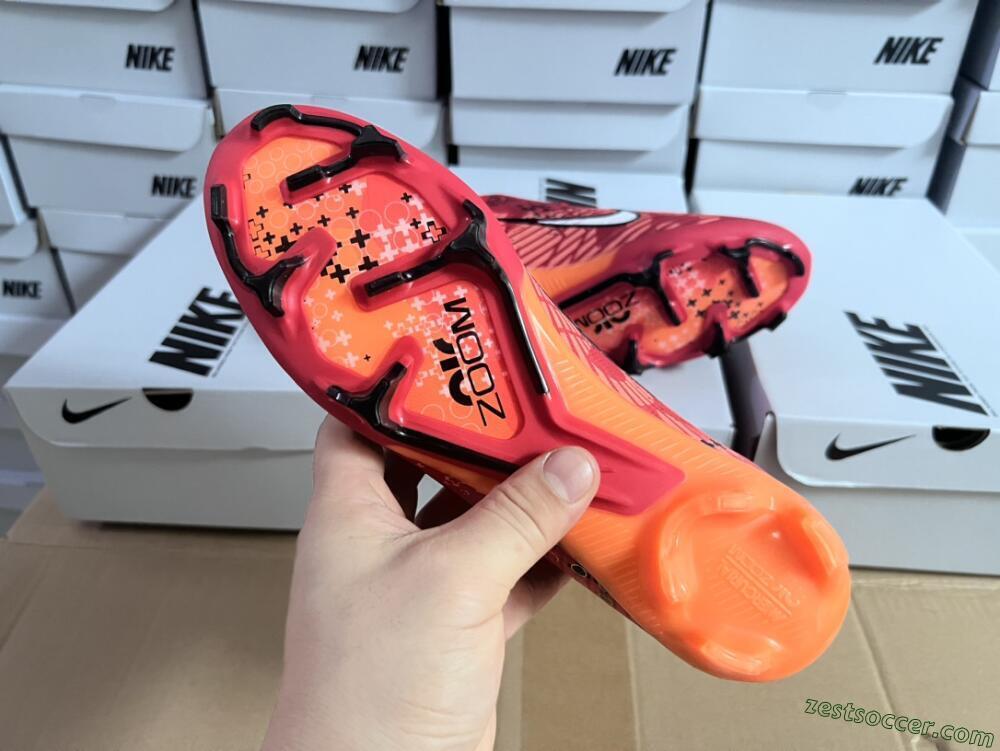 Nike AIR Zoom Mercurial Vapor 15 Elite FG Low-Tops Soccer Cleats - Orange/White/Black
