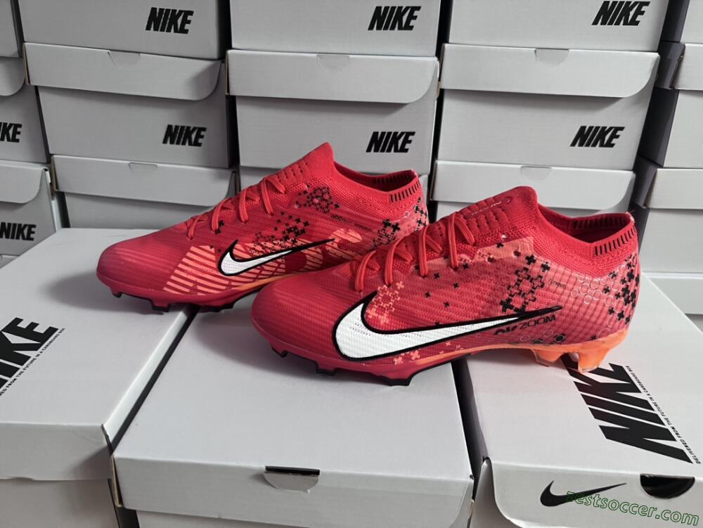 Nike AIR Zoom Mercurial Vapor 15 Elite FG Low-Tops Soccer Cleats - Orange/White/Black