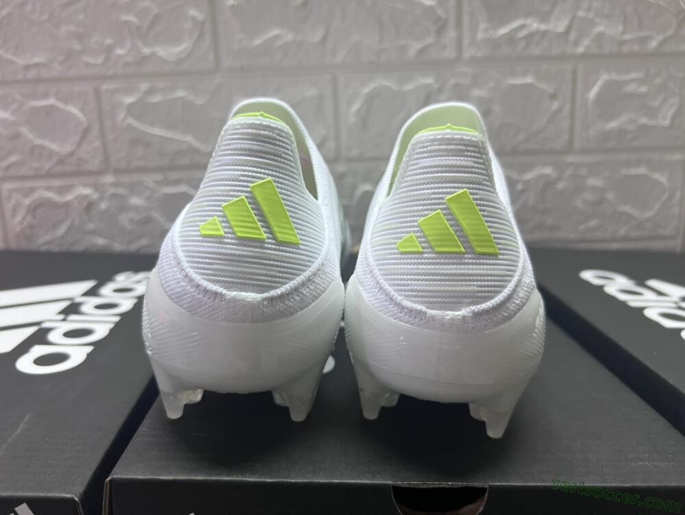 Adidas F50 Adizero FG Low-Tops Soccer Cleats - White/Black/Yellow