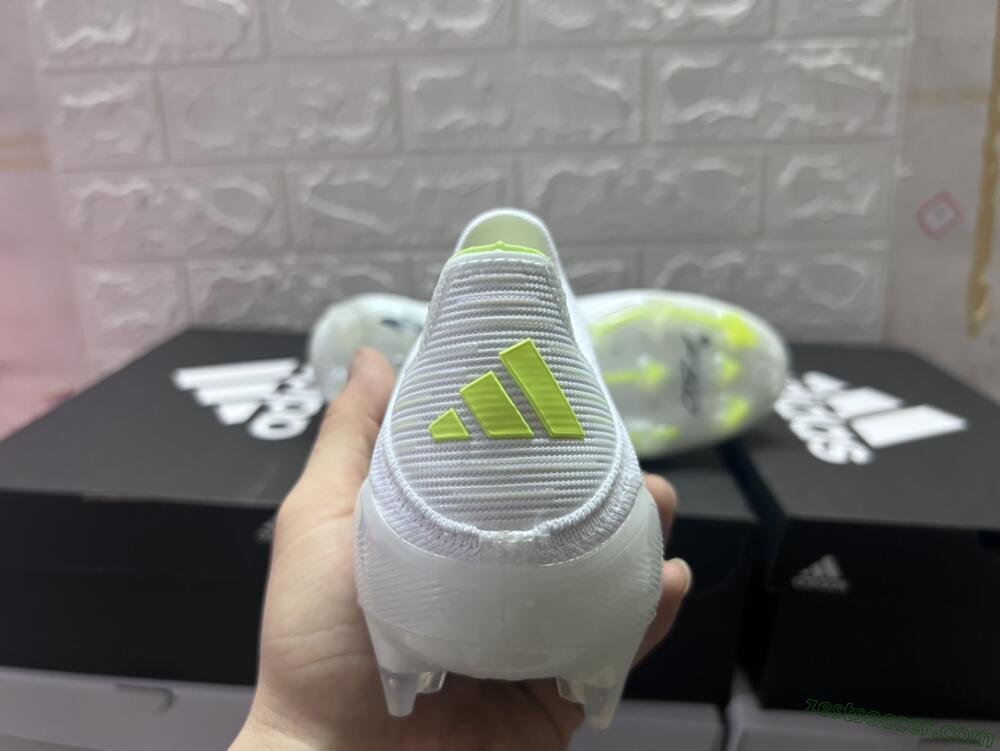Adidas F50 Adizero FG Low-Tops Soccer Cleats - White/Black/Yellow