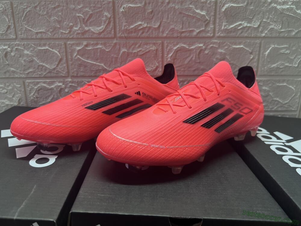 Adidas F50 Adizero FG Low-Tops Soccer Cleats - Red/Black