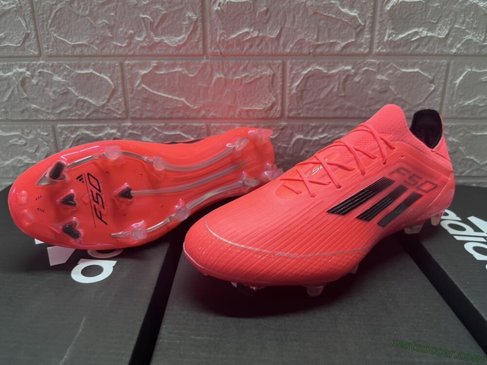 Adidas F50 Adizero FG Low-Tops Soccer Cleats - Red/Black