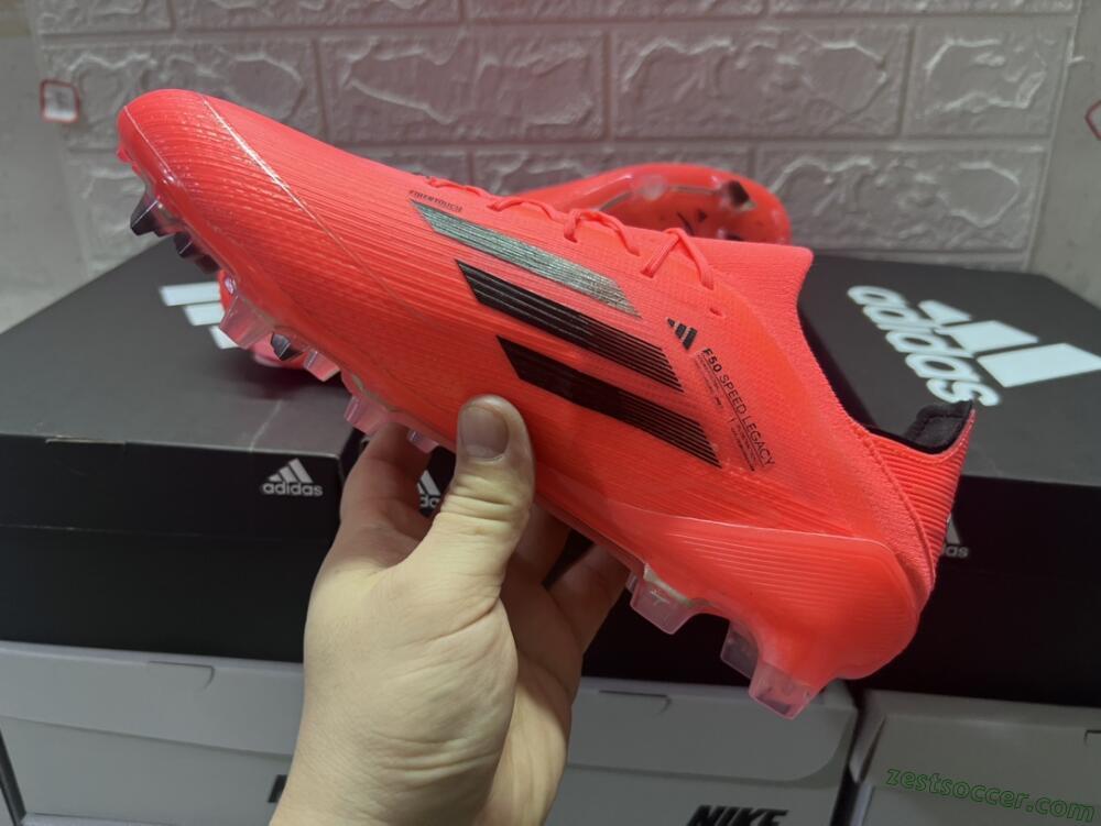 Adidas F50 Adizero FG Low-Tops Soccer Cleats - Red/Black