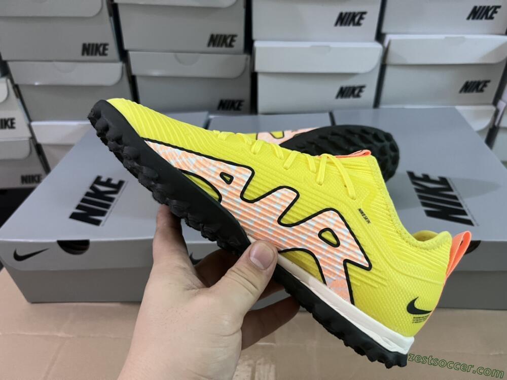 Nike Air Zoom Mercurial Vapor 15 Pro TF Low-Tops Soccer Shoes - Yellow/Pink/White/Black