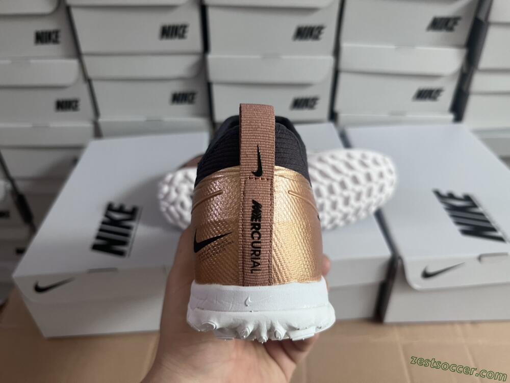Nike Air Zoom Mercurial Vapor 15 Pro TF Low-Tops Soccer Shoes - Rose Gold/Black/White