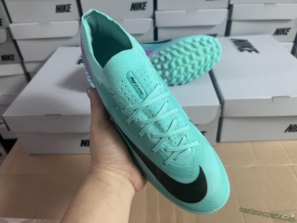 Nike Air Zoom Mercurial Vapor 15 Elite TF Low-Tops Soccer Shoes - Blue/Black/Purple