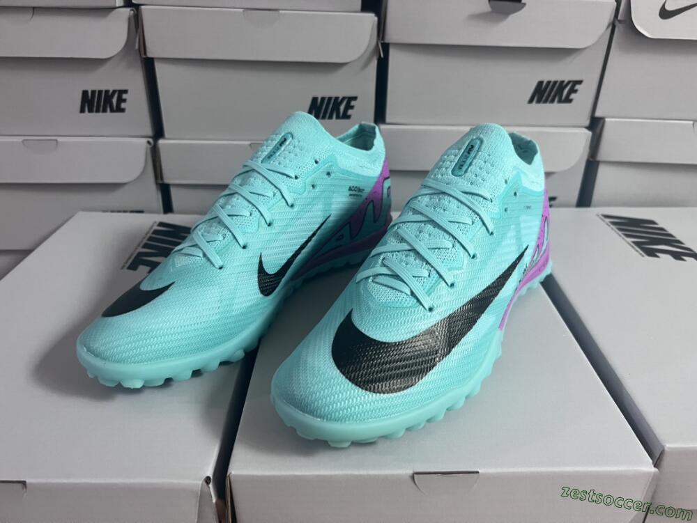 Nike Air Zoom Mercurial Vapor 15 Elite TF Low-Tops Soccer Shoes - Blue/Black/Purple
