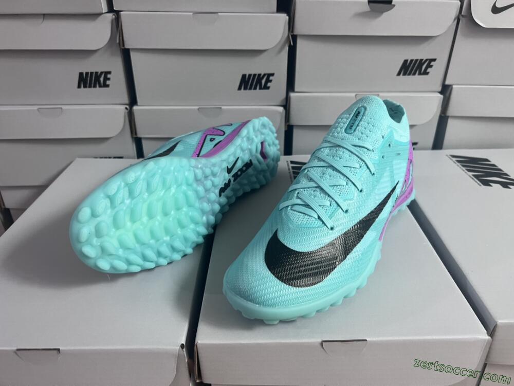 Nike Air Zoom Mercurial Vapor 15 Elite TF Low-Tops Soccer Shoes - Blue/Black/Purple