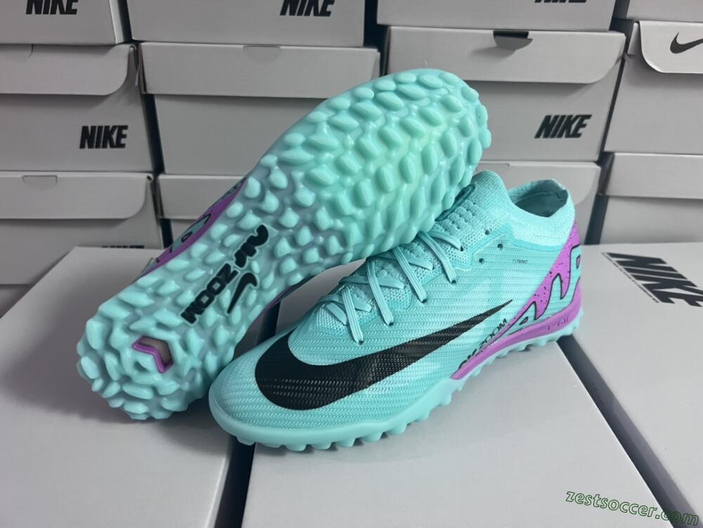 Nike Air Zoom Mercurial Vapor 15 Elite TF Low-Tops Soccer Shoes - Blue/Black/Purple