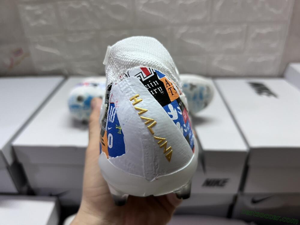 Harry Kane X Nike Phantom GX Elite FG Low-Tops Soccer Cleats - White/Rainbow