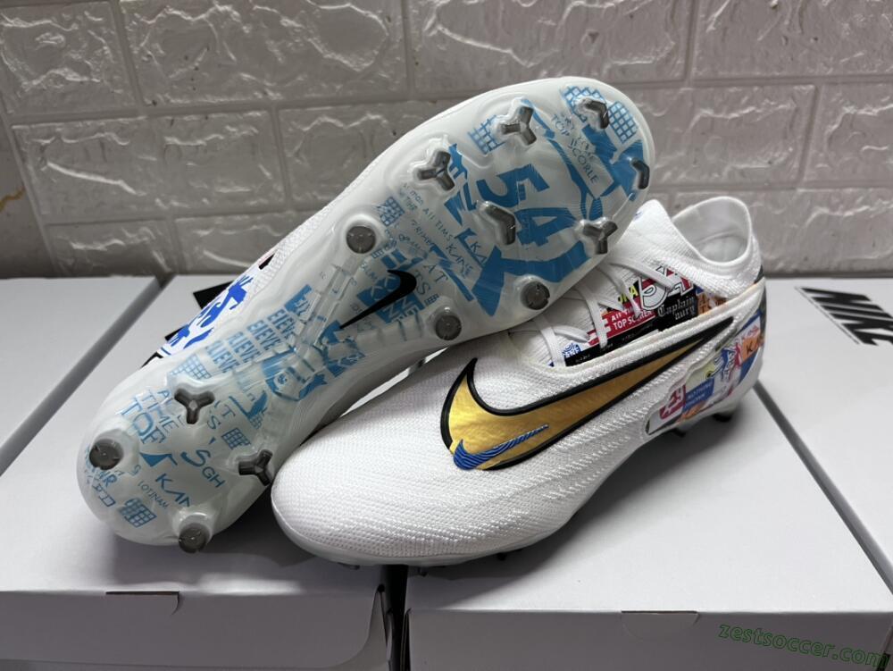Harry Kane X Nike Phantom GX Elite FG Low-Tops Soccer Cleats - White/Rainbow