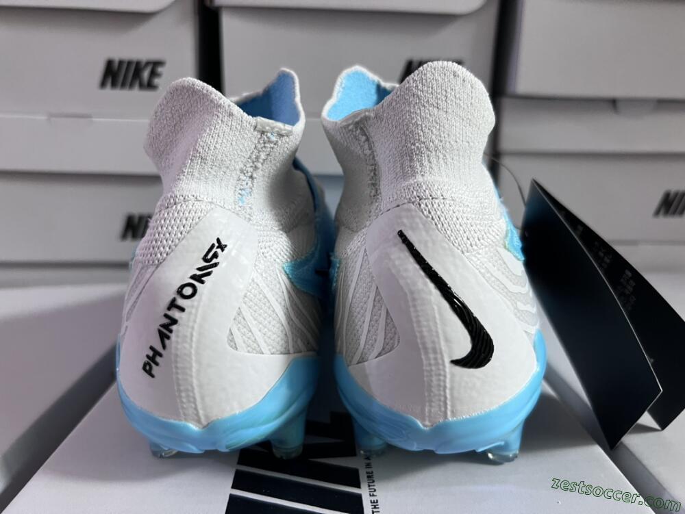 Nike Phantom GX Elite DF FG High-Tops Soccer Cleats - Blue/White/Black