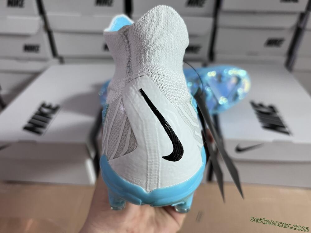 Nike Phantom GX Elite DF FG High-Tops Soccer Cleats - Blue/White/Black