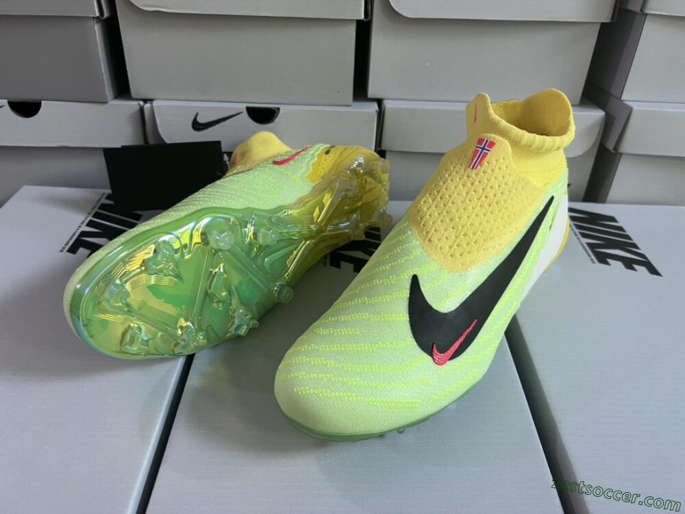 Nike Phantom GX Elite DF FG High-Tops Soccer Cleats - Yellow/Green/Black/Red