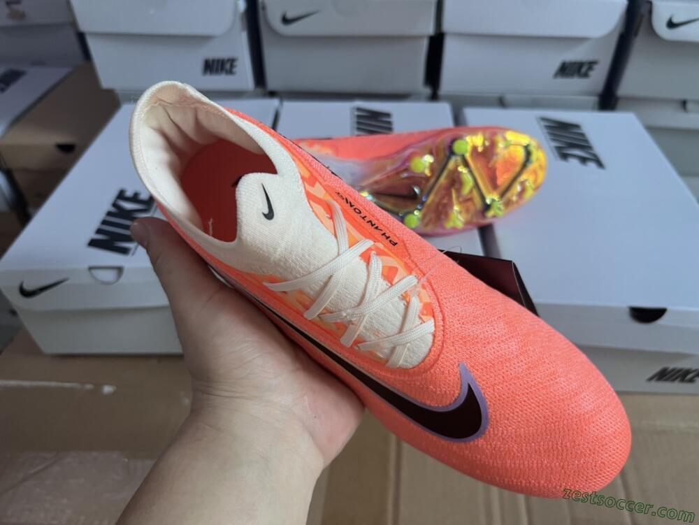 Nike Phantom GX Elite FG Low-Tops Soccer Cleats - Orange/Black/Sliver