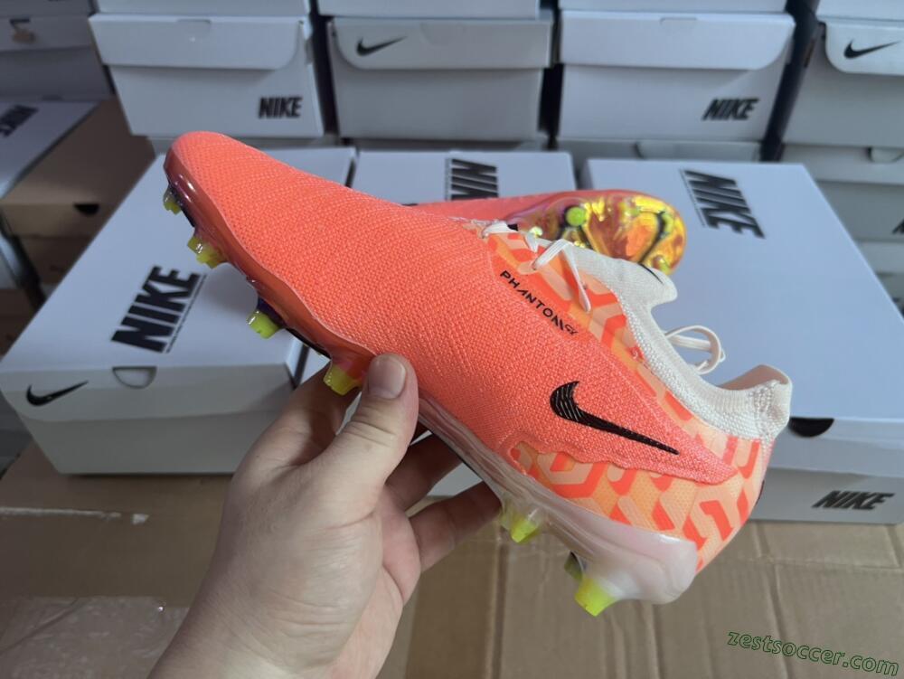 Nike Phantom GX Elite FG Low-Tops Soccer Cleats - Orange/Black/Sliver