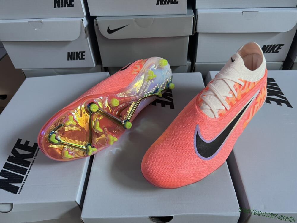 Nike Phantom GX Elite FG Low-Tops Soccer Cleats - Orange/Black/Sliver